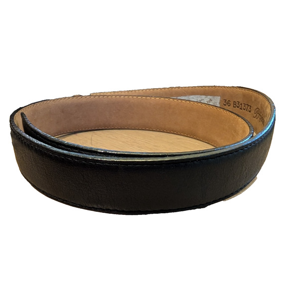 BRIGHTON Black Leather Belt with Silver Filagree Buckle Size 36 Made in USA - Picture 3 of 4